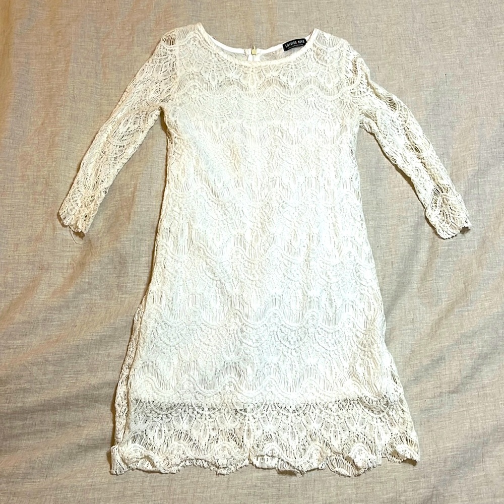 White Lace mini dress